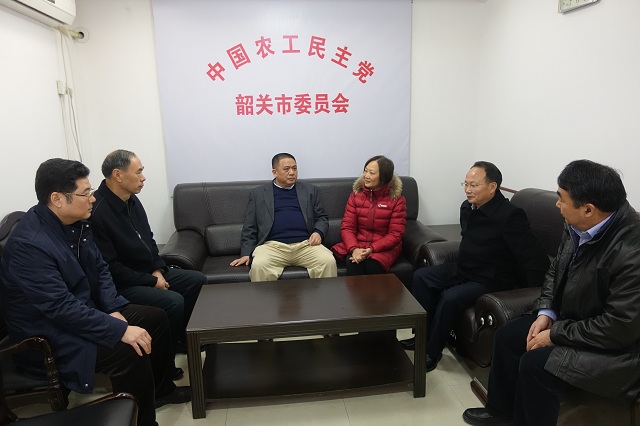 王青西,颜珂等市领导走访农工党韶关市委机关